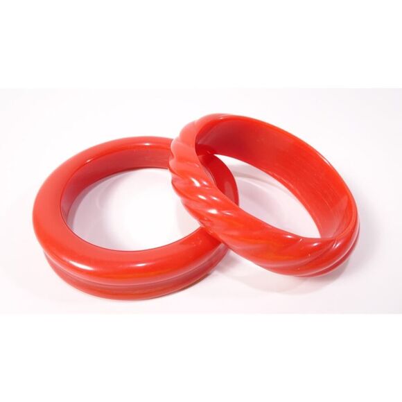 Neiman Marcus Lee Angel Resin BANGLE Bracelet Set of 2 Bracelet Set NWT 256 - Picture 3 of 10